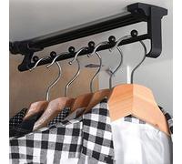 Extendable Pull Out Closet Rod - Adjustable Sliding Wardrobe Hanger Rail for Closet Storage & Clothes Organization - 40cm/15.7 inch Towel & Garment Solution