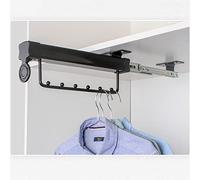 Extendable Pull-Out Clothes Hanger for Wardrobe & Closet - Space-Saving Sliding Rails Organizer for Laundry & Dressing Room (35cm)