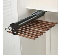 Extendable Pull-Out Pants Rack, Adjustable Closet Valet Rod, Retractable Hanging Clothes Organizer, Double Slide Track for Wardrobe, Side/Top Mount Clothes Storage Solution