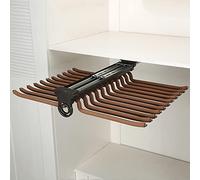 Extendable Pull-Out Pants Rack, Adjustable Closet Valet Rod, Retractable Hanging Clothes Organizer, Double Slide Track for Wardrobe, Side/Top Mount Clothes Storage Solution