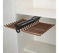 Extendable Pull-Out Pants Rack, Adjustable Closet Valet Rod, Retractable Hanging Clothes Organizer, Double Slide Track for Wardrobe, Side/Top Mount Clothes Storage Solution