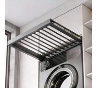 Extendable Pull-Out Trouser Rack for Washing Machine, Adjustable Hidden Aluminum Drying Racks, Space-Saving for Bedroom, Fits 61-66cm Width and 54cm Depth