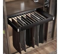 Extendable Pull-Out Trouser Rack, Multifunctional Hidden Clothes Drying Rack for Wardrobe or Over Washing Machine, Space-Saving Design