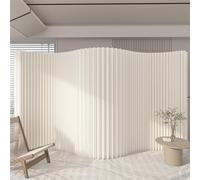 Extendable Room Divider - 260cm Tall 500cm Wide Folding Minimalist Design for Home & Office Versatile Space Separator - Modern White Color