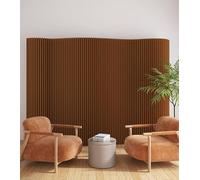 Extendable Room Divider & Folding 260cm Tall 500cm Wide Minimalist Brown Design for Home Office and Event Spaces Privacy Solut Versatile Panel