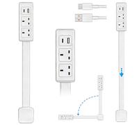 Extendable Rotating Outlet, Electrical Outlet Expander, Desk Extender