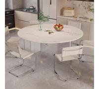 Extendable Round Table Top, 79in Solid Wood Dining Surface, 1.6cm Thick, Legless Design for Family Gatherings, Temporary Use, Durable & Stylish Tabletop.