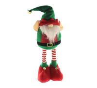 Extendable Santa Figurine in Green Standing H.45 cm