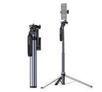 Extendable Selfie Stick Tripod for Phone, Aluminum Alloy, 200cm Height, Wireless Remote Shutter, Adjustable Phone Holder, Vlogging and Live Streaming Tripod for Phones