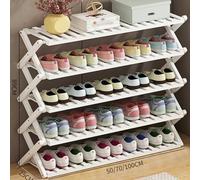 Extendable Shoe Rack White 2 Tier - 6 Tier Without Installation X-Shaped Column Design, Portable Folding Shoe Storage Rack Perfect for Corridors, Bedrooms (Size : 100 * 25 * 89cm)