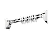 Extendable Shower Curtain Pole, Adjustable No-Drill Rod, Telescopic Shower Rail for Net & Voile, Black, 40-55cm, Easy Installation, Space-Saving Design