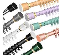 Extendable Shower Curtain Rod 40-500 cm No Drill Spring Rod for Bathroom Kitchen & Closet Easy Installation Dark Green Adjustable 40-55 cm