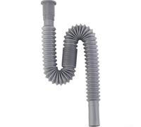 Extendable Sink Drain Hose 80-90cm, Flexible Plastic Pipe with 26mm Diameter for Fast Drainage, Anti-Odor Seal for Kitchen and Bathroom Sinks, Gray