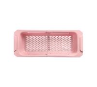 Extendable Sink Strainer Basket Plastic Multi Hole Draining Rack | Smooth Edges, Space Saving Layout, for Chopsticks and Berries, Rv Kitchen Use, Outdoor Camping