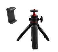 Extendable Small Handheld Tripod With Phone Clip Tabletop Phone Tripod For Travel Video Rotating Adjustable