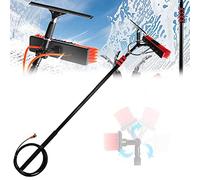 Extendable Solar Panel Cleaning Brush & Adjustable Window Cleaning Pole with Scraper - 20FT Water Fed Pole Kit for Outdoor Glass & Solar Panel Washing