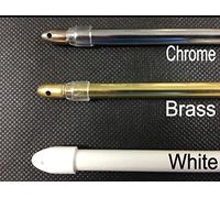 Extendable Super Round Expanding BRASS NET CURTAIN POLE ROD 180-300cm (71-118") Nets At Home