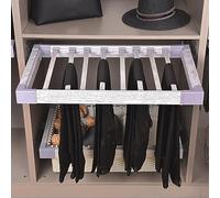 Extendable Teles Pants Hanger - Space-Saving Design with Hidden Rail for Laundry Room, Perfect for Washing Machine Cabinets & Closet Organization