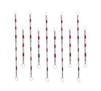 Extendable Telescopic Demarcation Pole 1.2-2.2M, Retractable Traffic Barricade with Reflective Film, Safety Cone Accessory for Effective Barrier Creation (White)