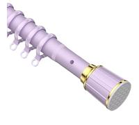 Extendable Tension Rod Shower Curtain Pole - No Drilling Rust-Proof Anti-Slip Telescopic Rail for Bathroom Closet Windows & Doorways (Purple 260-350cm/102-137in)