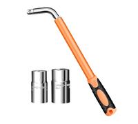 Extendable Tire Wrench Set with Four Socket Attachments for Car