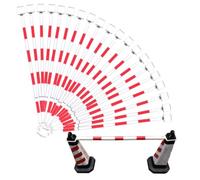 Extendable Traffic Safety Cone Barrier, Reflective 4-6.6 Ft, Lightweight Parking Lot Barricade, Red & White, 20 Pack - Ideal for Road Safety & Event Management