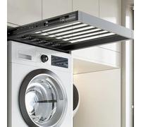 Extendable Trouser Rack for Washing Machine, Hidden Multifunctional Clothes Drying Rack, Aluminum Alloy Frame, Adjustable Size 56-61cm, Space-Saving Laundry Organizer