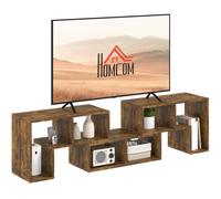Extendable TV Stand for Up to 75 Inch TV Entertainment Unit Storage Shelf Black