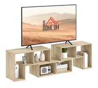 Extendable TV Stand for Up to 75 Inch TV Entertainment Unit Storage Shelf Black