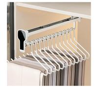 Extendable Wardrobe Clothing Rail Hanger Rack,Adjustable Pull Out Hanger Rail Rod,for Trousers Clothing Storage(Color1,30.5cm)