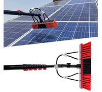 Extendable Water Fed Telescopic Brush for Window Cleaning - Ideal for Photovoltaic Solar Panels and Conservatory Roofs, Versatile Cleaner for Trucks and Windows
