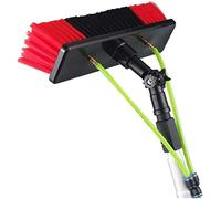 Extendable Water Fed Window Cleaning Pole Kit - Telesbrush Cleaner for Outdoor Windows & Conservatory Roof - 3M Black Telescopic Window Washer