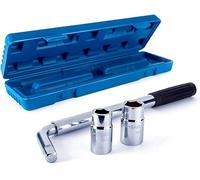 Extendable Wheel Brace, Telescopic Lug Wrench with 17/19mm and 21/23mm Standard Sockets, Non-Slip, Durable, Retractable for Car/Van/Truck Spare Tyre Breakdown Emergency Tools, Tyre Change Etc.