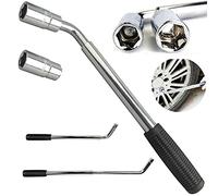 Extendable Wheel Wrench Lug for Car Extendable Brace Nut Wheel Wrench Changing Tool Kit Telescopic Extension 17/19/21/23mm Universal Standard Wheel Brace Sockets for Van Caravan Spare Tire Repair