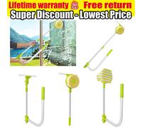 Extendable Window Cleaner Squeegee Glass Wiper Sponge Head Telescopic U-TYPE UK