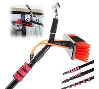 Extendable Window Cleaning Kit, 30cm Brush Head, 5.4m Telescopic Pole, Perfect for Solar Panel & Roof Cleaning, Efficient & Easy to Use, Ultimate Cleaning Solution