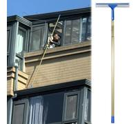 Extendable Window Cleaning Kit with Squeegee, Lightweight for Easy Glass Washing, Ideal for High Windows in Two-Story Houses and Conservatories