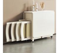 Extendable Wooden Drop Leaf Dining Table Set with 6 Chairs for Living Room & Dining RoomVersatile Folding Design for Space Saving and Stylish Decor