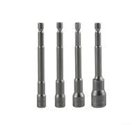 Extended 100MM Magnetic Hex Socket Set Featuring Embedded Magnet Technology and 6.35mm Hex Shank for Wide Tool Integration (B)