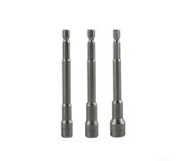 Extended 100mm Magnetic Hex Socket Set, For Cr-V Steel Long Reach Nut Driver Bit with 6.35mm Shank for Deep Space Bolts, For Impact Drill Adapter Sleeve for Home Auto(A)