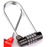 Extended 4-Digit Code Lock Cabinet Closet Door U-Shaped Long Beam Password Padlock 1Pcs(Nero)