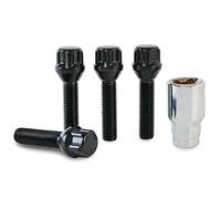 Extended 45mm Black Chrome Locking Alloy Wheel Bolts for BMW 3 Series 1982 to 2012 PN.SFP-B1745B182