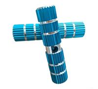 Extended Aluminum Alloy Bicycle Foot Pegs Solid Hollow Design with Anti-Slip Wave Groove, for Mountain Bike Rear Wheel Axle 70MM 100MM(100mm-Blue)
