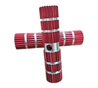 Extended Aluminum Alloy Bicycle Foot Pegs Solid Hollow Design with Anti-Slip Wave Groove, for Mountain Bike Rear Wheel Axle 70MM 100MM(70mm-Red)