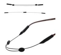 Extended Anti-Slip Cable, 2 Pcs Black Eyewear Retainer for Sunglasses Eyeglasses Sports Leisure, 304 Stainless Steel Silicone Material, 40cm Length Unisex