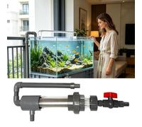 Extended Aquarium Fish Toilet Waste Collector, External Pre-Filter Tote Box With Drip Filter Box, Fish Poop Separator Suction Cleaner,Detachable Sediment Chamber For Collecting Fishes Feces,Easy Clean