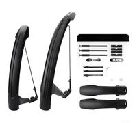 Extended bicycle mudguard made from tough PP, PA, and steel wire with full coverage design, quick release installation, and expandable protection for For Road and For GRAVEL bikes