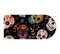 Extended Big Mouse Pad, Colorful Day of the Dead Skulls Doodle Pattern Large Gaming Mouse Pad for Desk, Rubber Base Computer Mousepad for Home Office Gaming, 29.1’’ x13.8’’