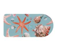 Extended Big Mouse Pad, Coral Sea Star Conch Ocean Art Pattern Large Gaming Mouse Pad for Desk, Rubber Base Computer Mousepad for Home Office Gaming, 29.1’’ x13.8’’