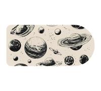Extended Big Mouse Pad, Planets and Moons around the Universe Large Gaming Mouse Pad for Desk, Rubber Base Computer Mousepad for Home Office Gaming, 29.1’’ x13.8’’
